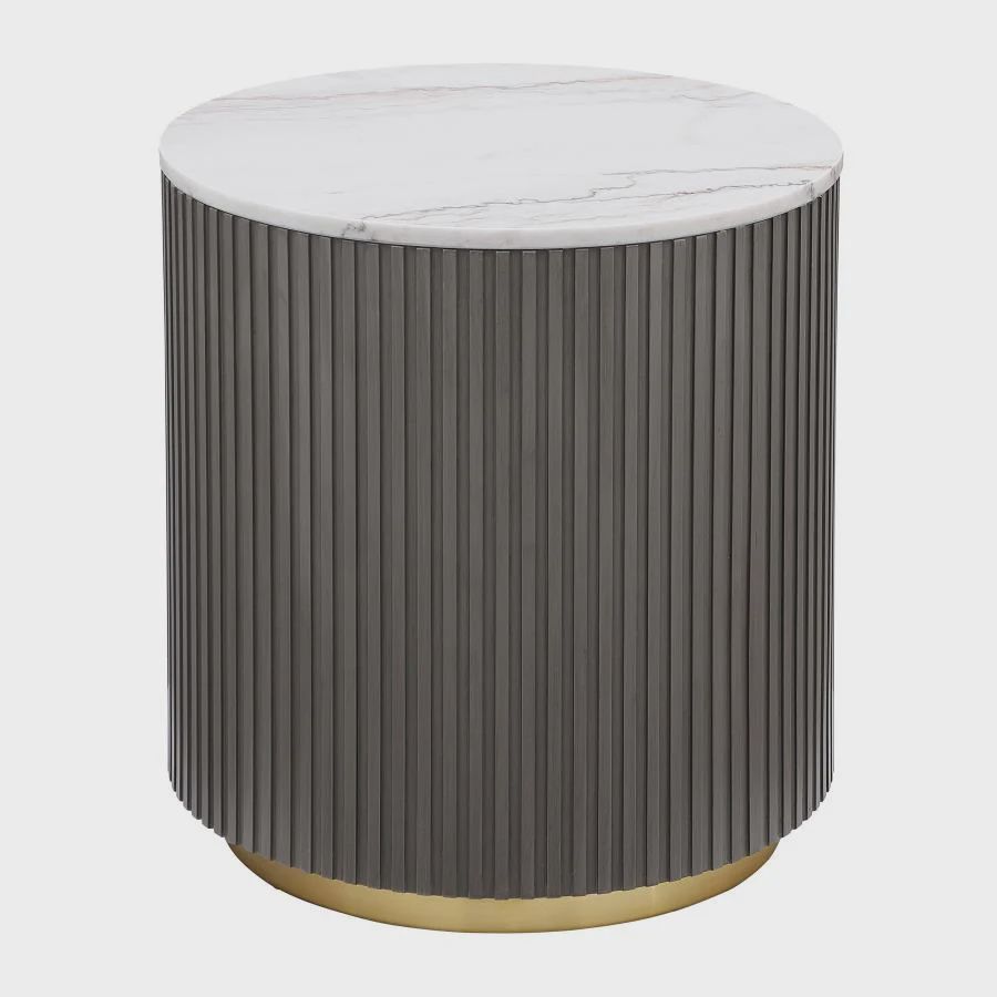 Jason Round Marble Top End Table