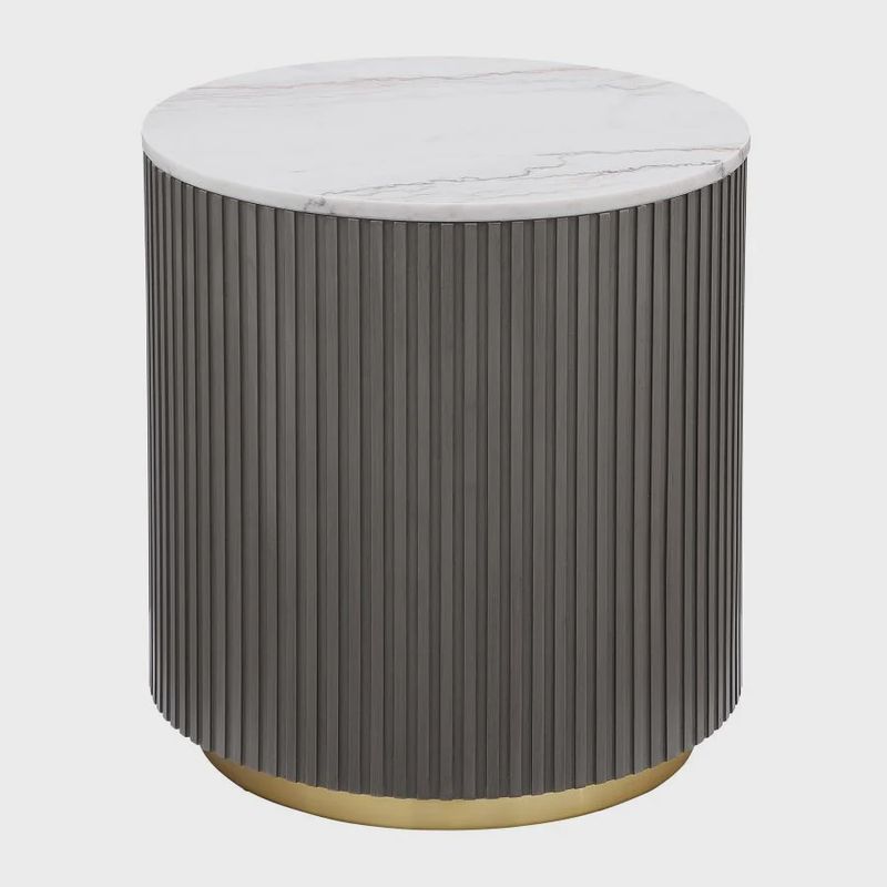 Jason Round Marble Top End Table