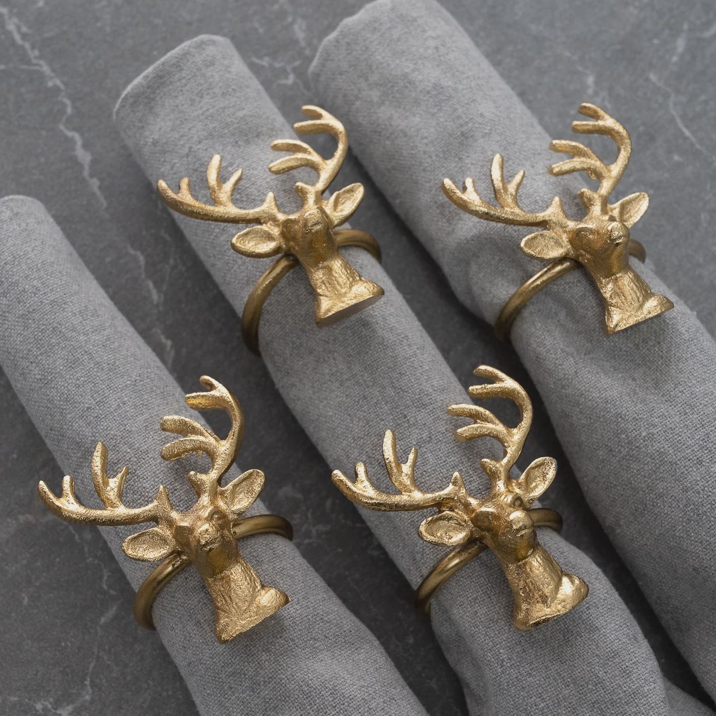 Gold Deer Napkin Ring