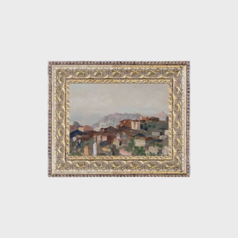 View of Constantinople Framed Antique Art: 7x5
