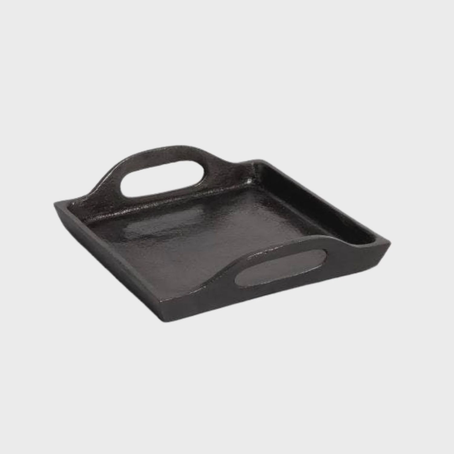Rough Black Plated Serving Tray - Large