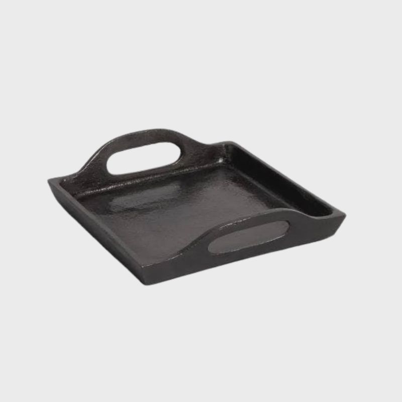 Rough Black Plated Serving Tray - Large