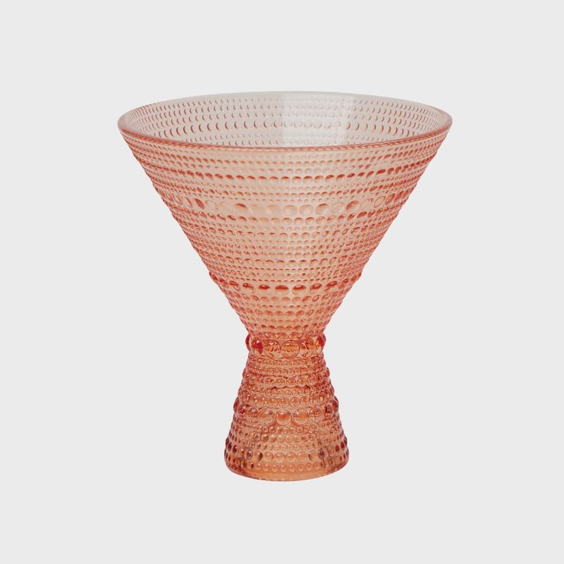 Dotted Martini Glass | Peach