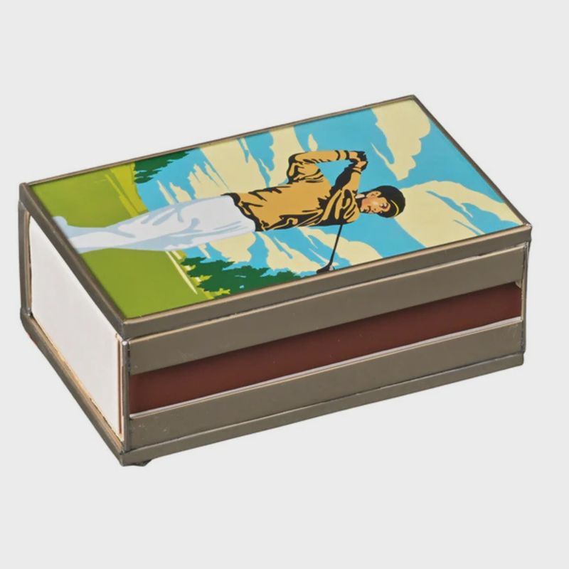Golfer Matchbox Cover