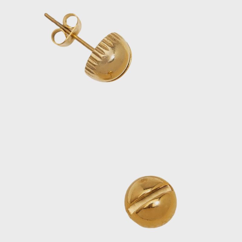 Screw Loose Post Earring | Gold