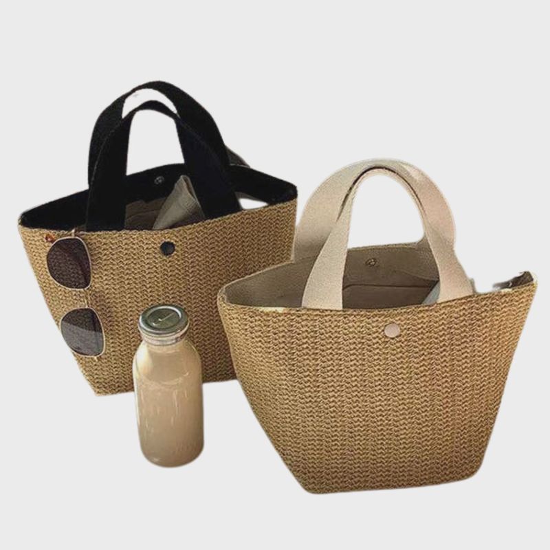 Split-Joint Woven Handbag
