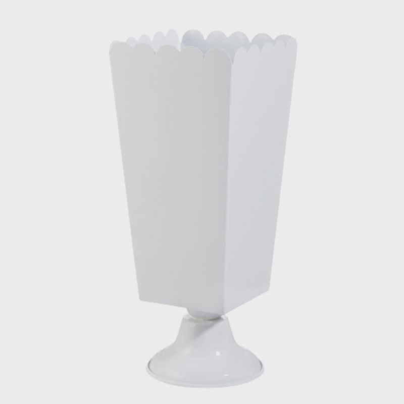 White Scalloped Urn | 15.75&quot;