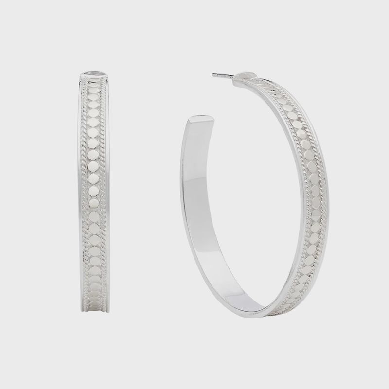 Anna Beck Classic Large Hoop Earrings | Silver