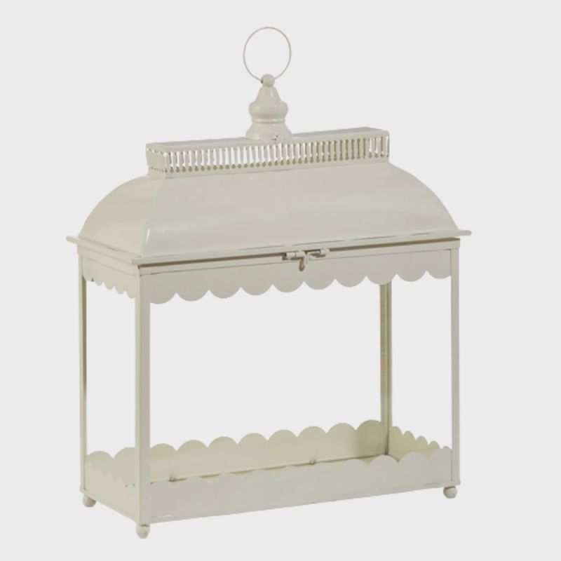 Ivory Scalloped Lantern