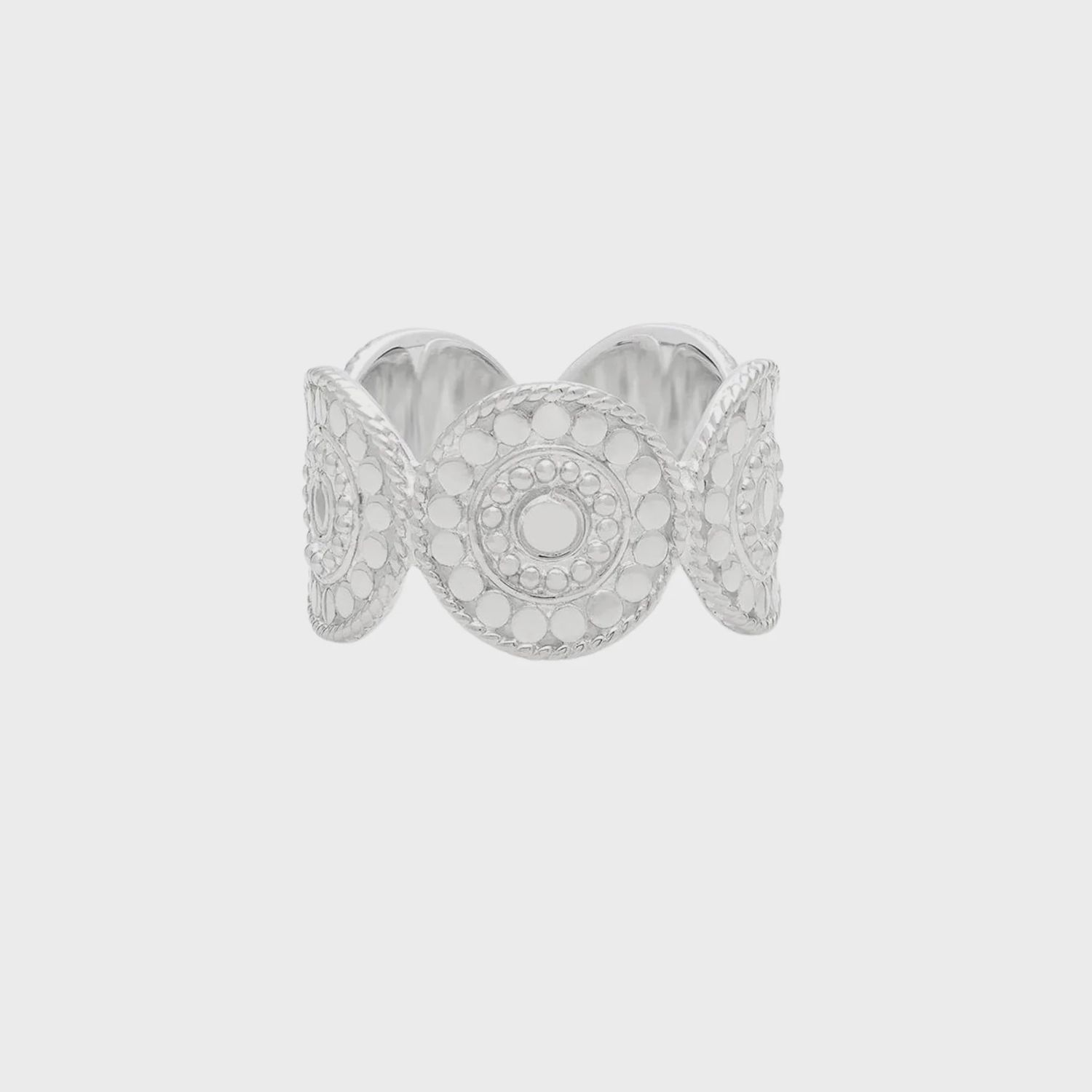 Anna Beck Contrast Dotted Multi-Disc Ring | Silver