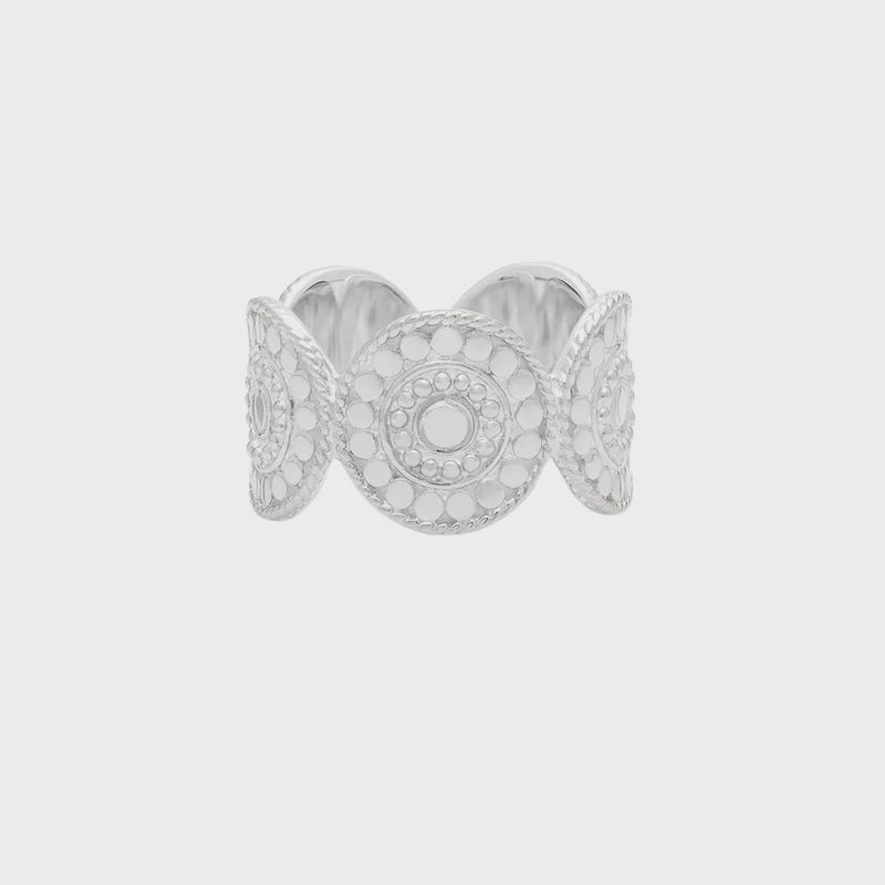Anna Beck Contrast Dotted Multi-Disc Ring | Silver