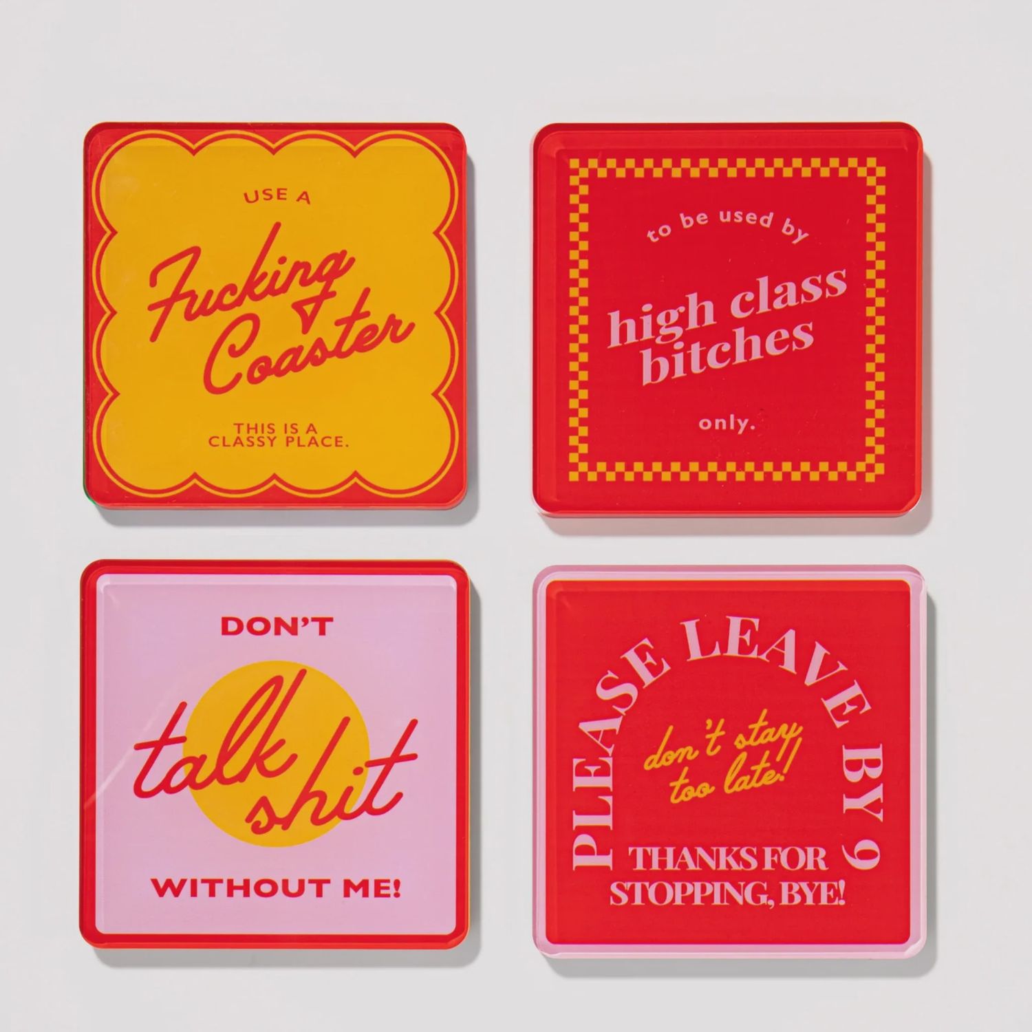 Snarky Red Coaster - 4 Options