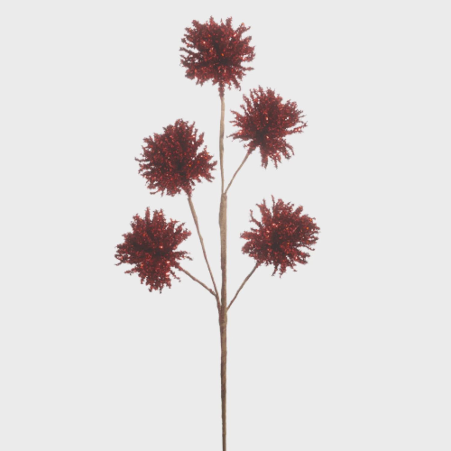 Red Glitter Pom Pom Spray | 28&quot;