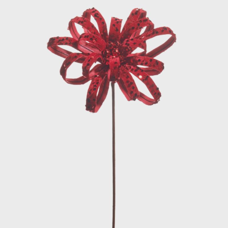 Red Glitter Bow Pick | 22&quot;