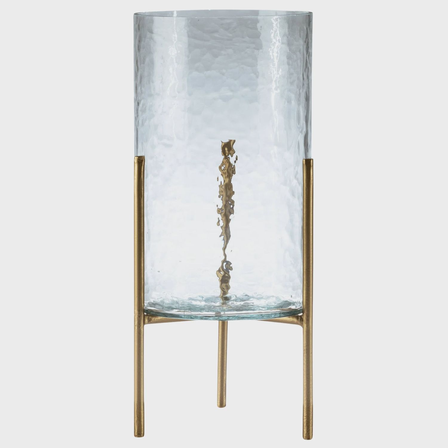 Riley Hammered Glass Hurricane | Large