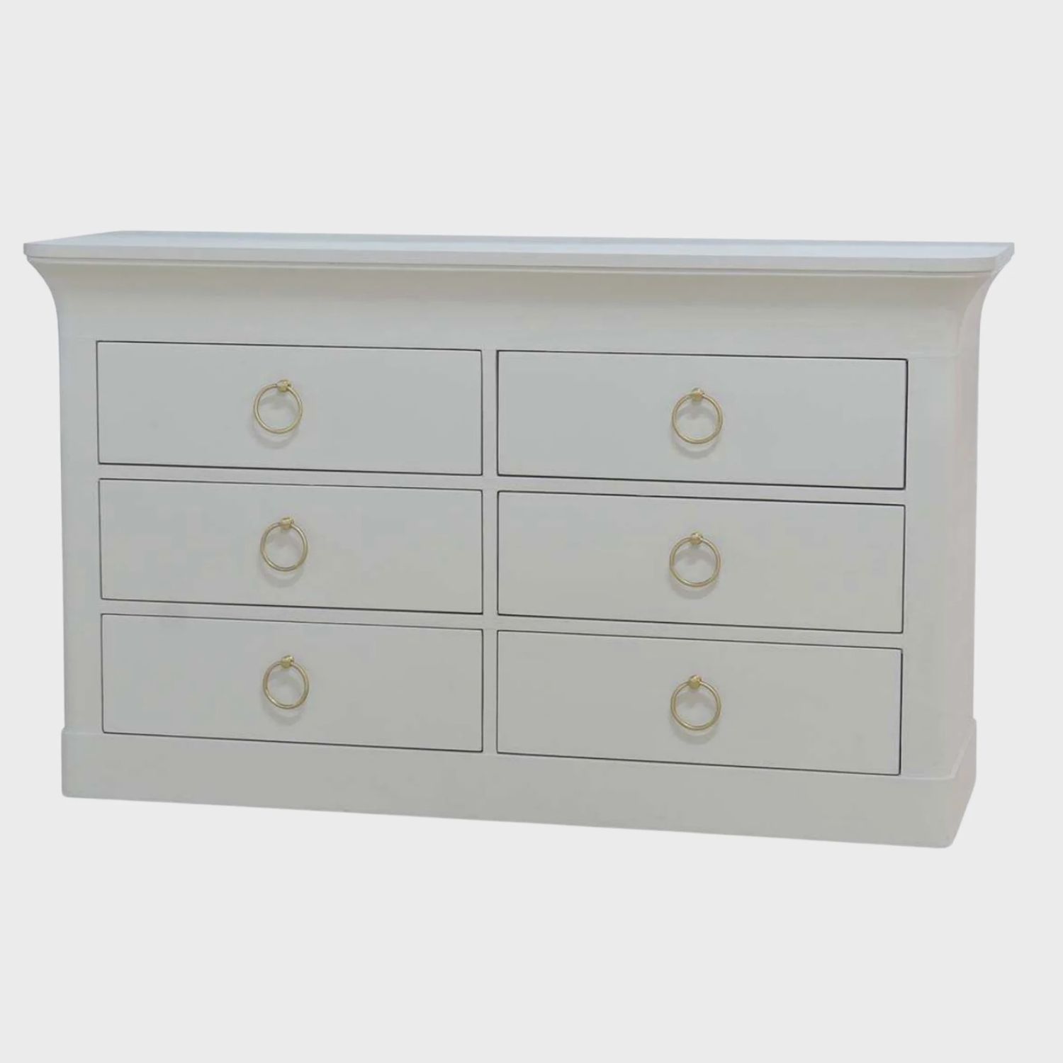 Claremont 6 Drawer Linen Wrapped Dresser - Linen Putty