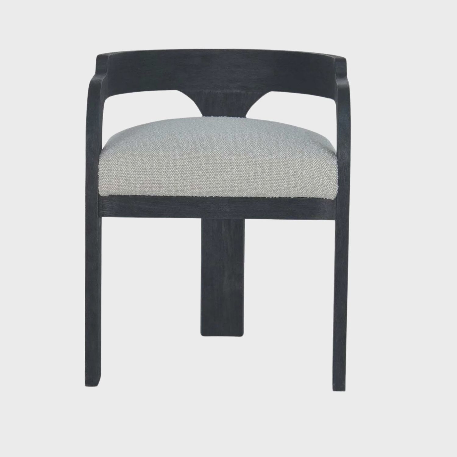 Momo Dining Chair With Wooden Back | Black