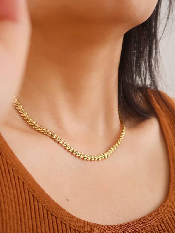 Vern 18K Gold Classic Wheat Chain | Gold