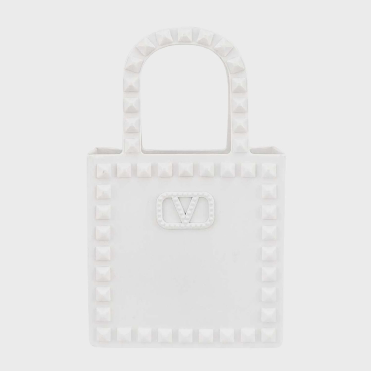 V Buckle Jelly Bag | White