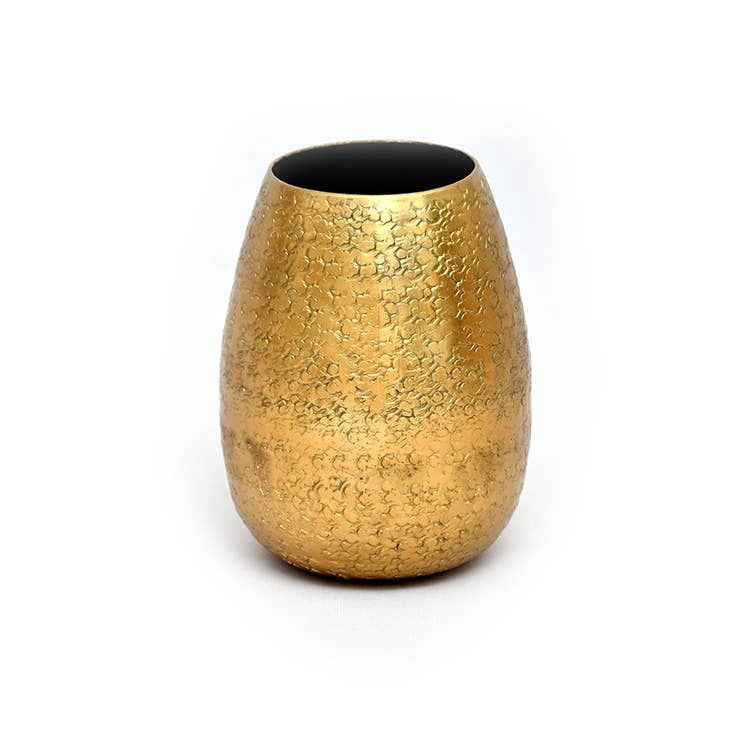 Alum Gold Hammered Vase