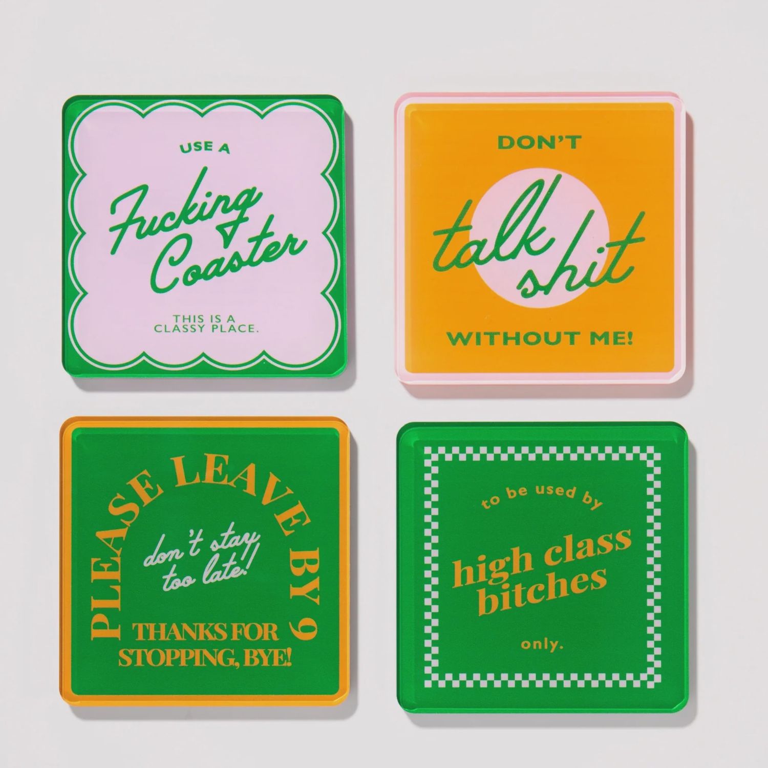 Snarky Orange Coasters | 4 Options