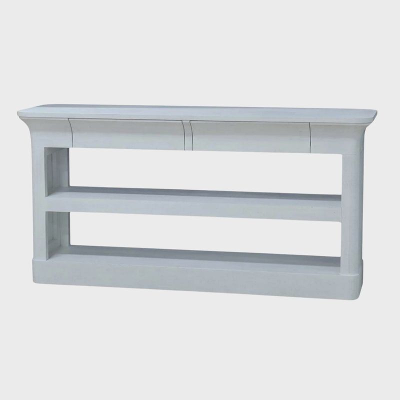 Claremont Linen Wrapped Console - Linen Dove White