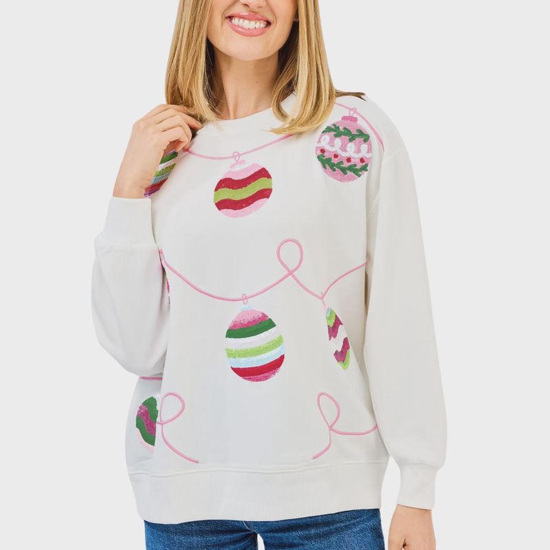 Ornament Sweatshirt | White