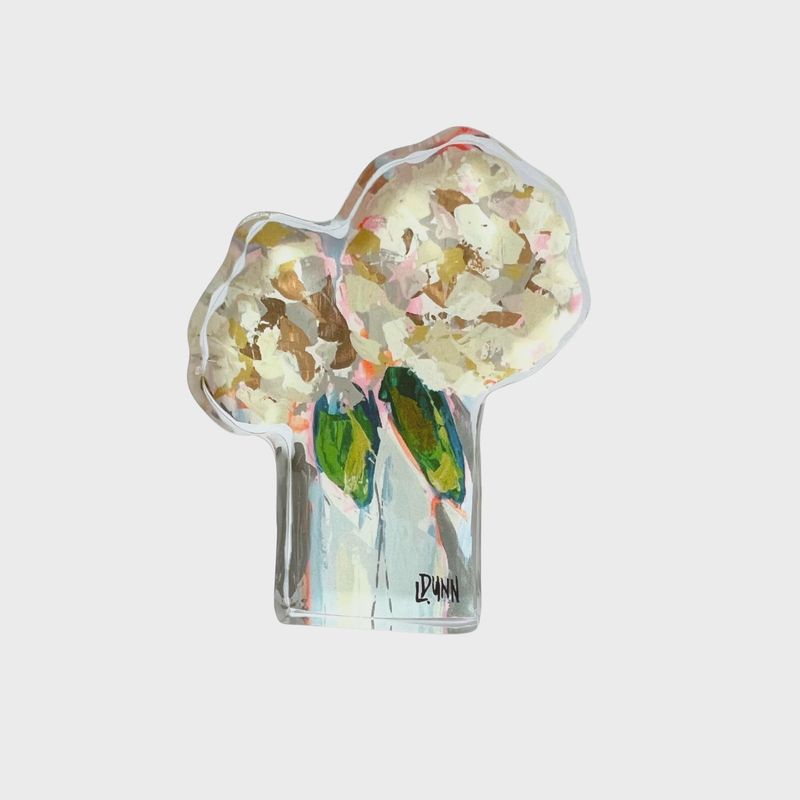Two Hydrangea Blooms Acrylic Block