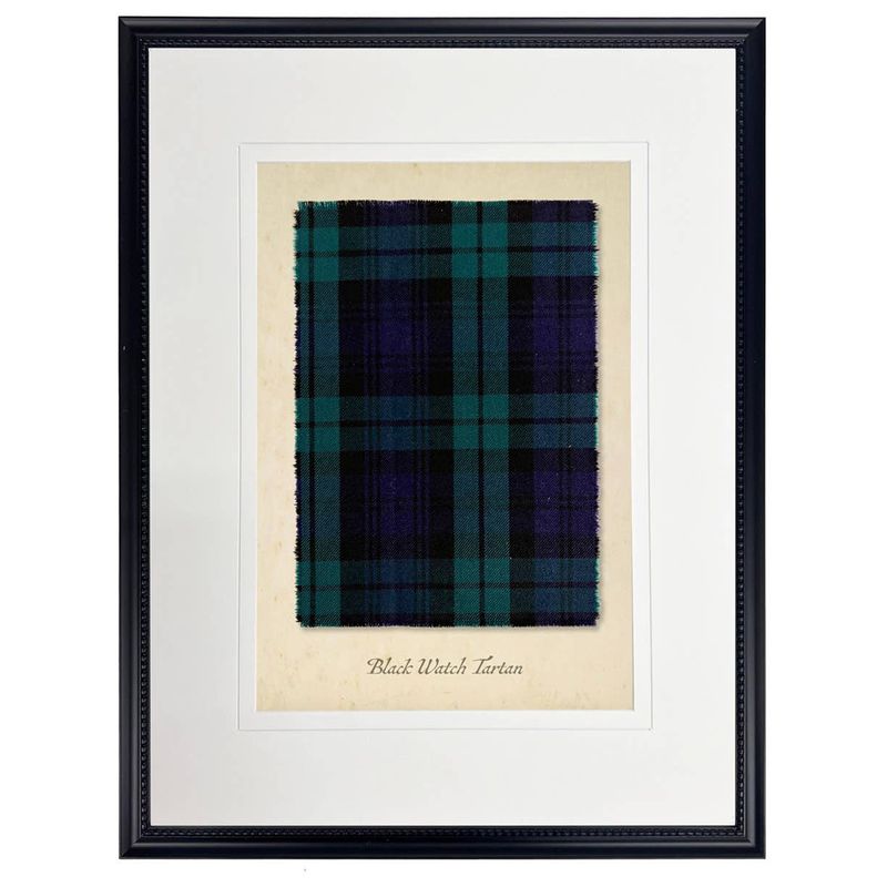 Black watch tartan plaid Green &amp; Blue 8&quot; X 10&quot;
