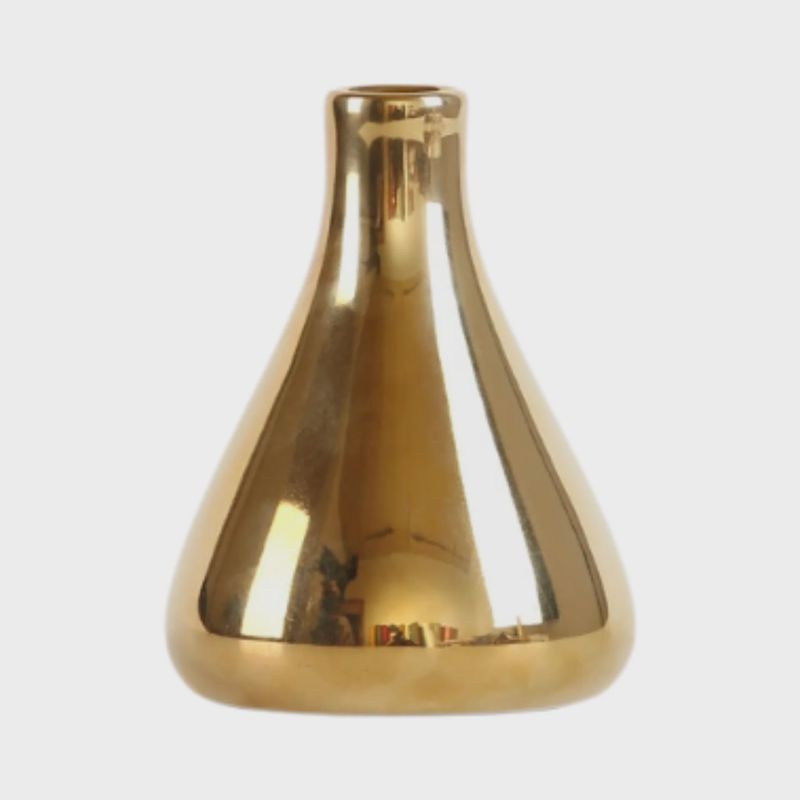 Gold Narrow Ceramic Bud Vase
