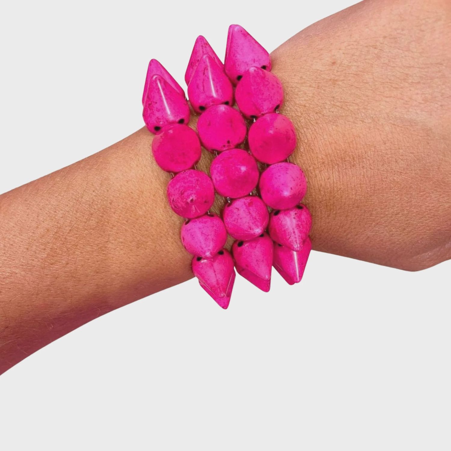 Spike Bracelet - Hot Pink