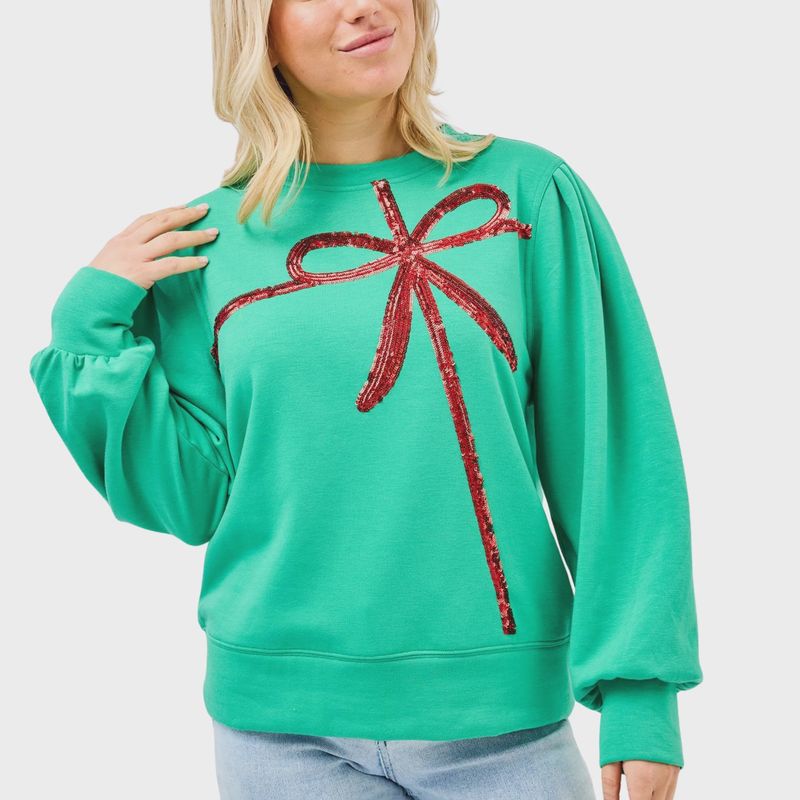 Gift Bow Sweatshirt | Green