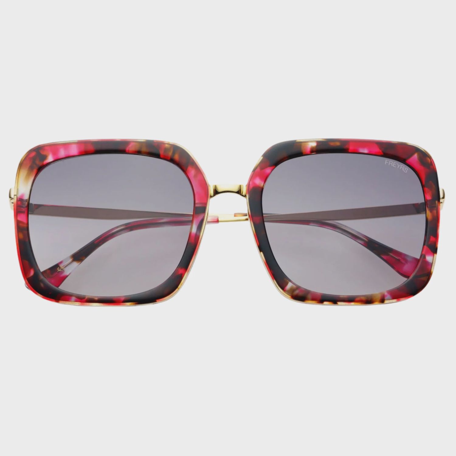 Lulu Acetate Square Sunglasses | Burgundy Tortoise