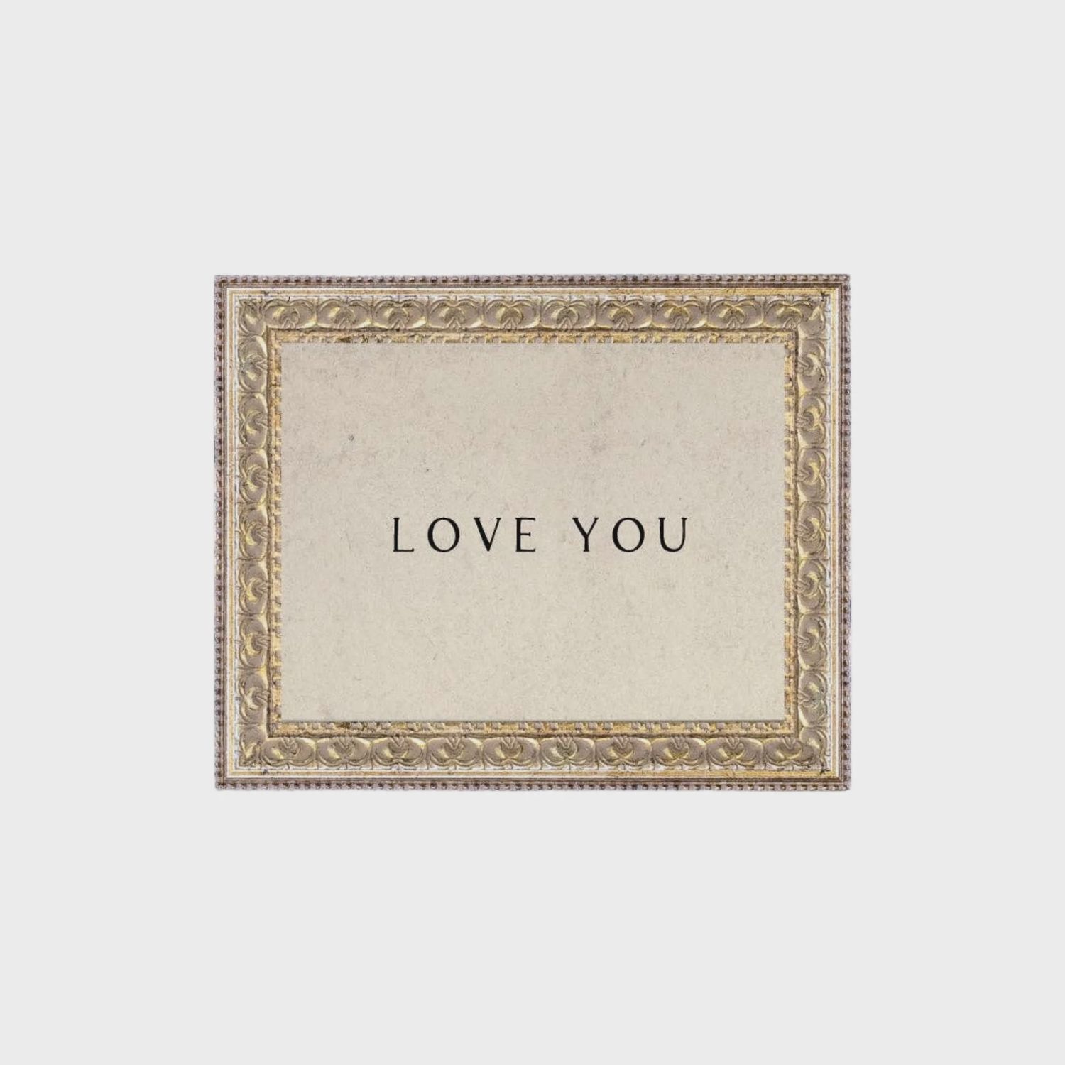 Love You Framed Antique Art: 10x8