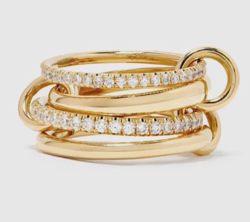 Multi Band Eternity Ring band- stacking bands: Yellow Gold