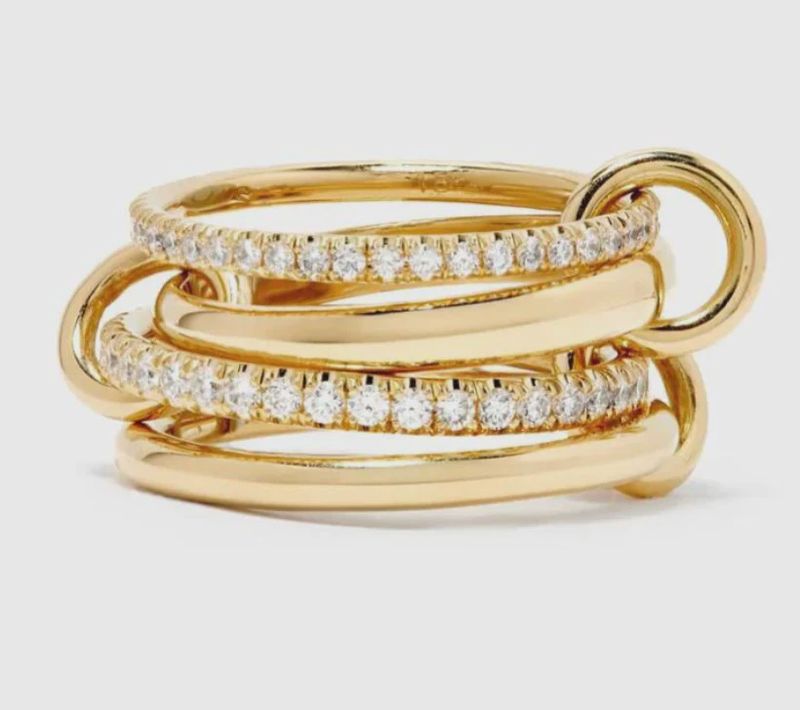 Multi Band Eternity Ring band- stacking bands: Yellow Gold
