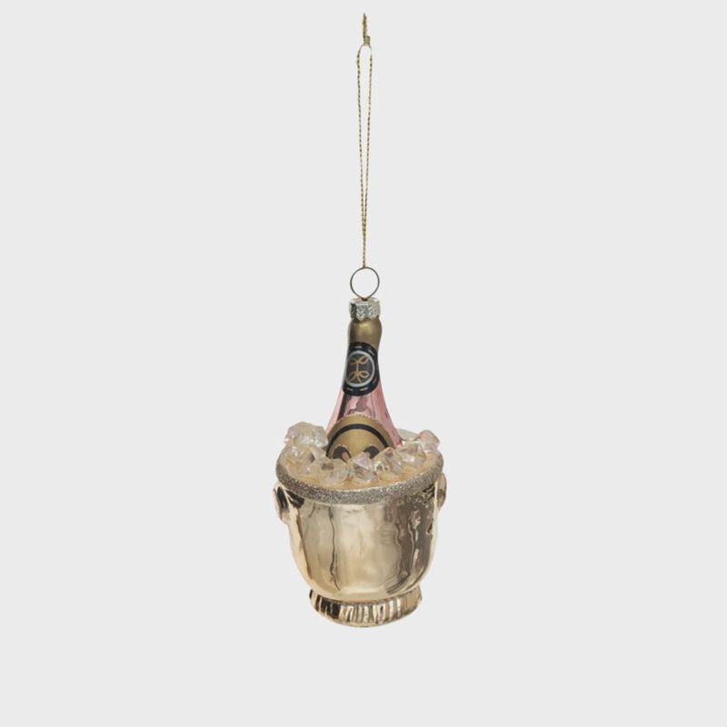 Glass Ice Bucket Ornament