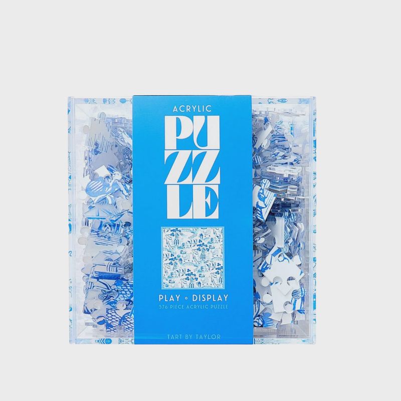 Blue &amp; White Acrylic Puzzle – 576 Pieces | Tart by Taylor