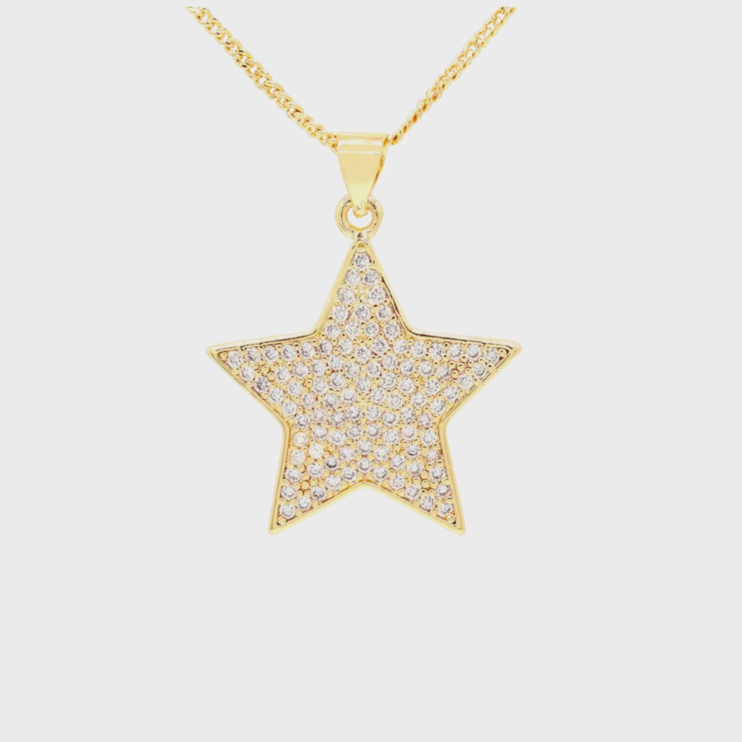 Star Pavé 18K Necklace