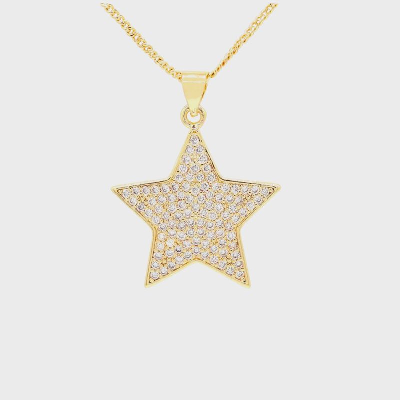 Star Pavé 18K Necklace