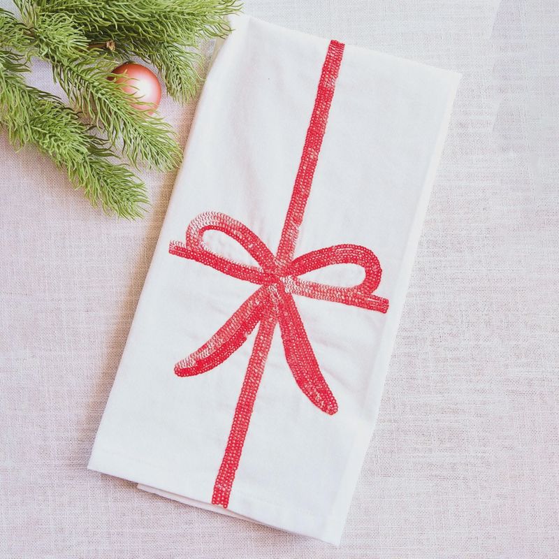 Sequin Bow Tea Towel