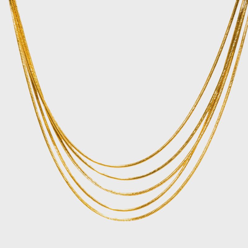 Parie 18K Gold Layered Chain Necklace