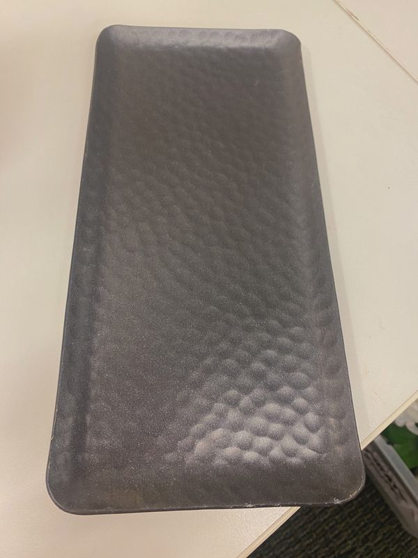 Black Hammered Rectangle Tray