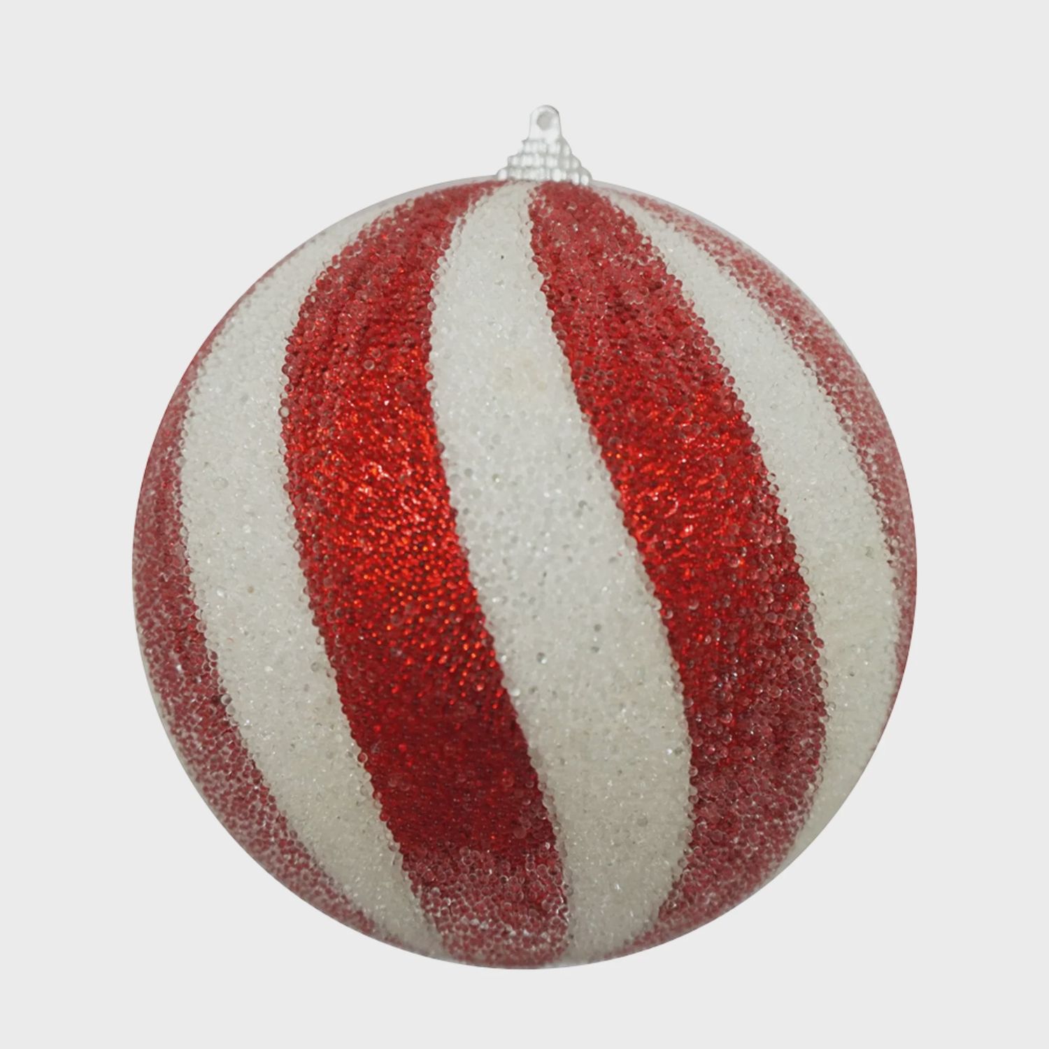 Red &amp; White Swirl Ornament