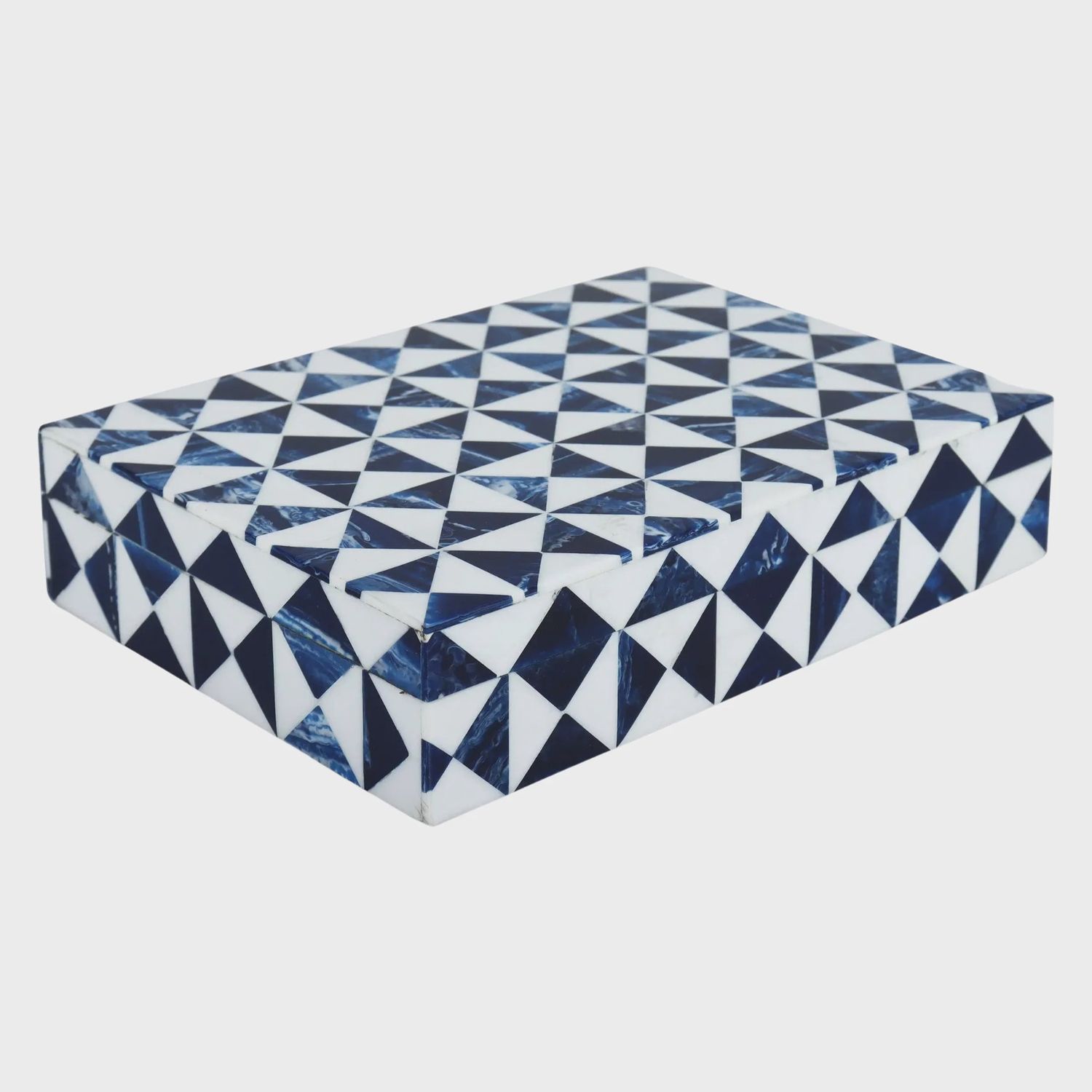 Blue &amp; White Decorative Box | 8" x 5"