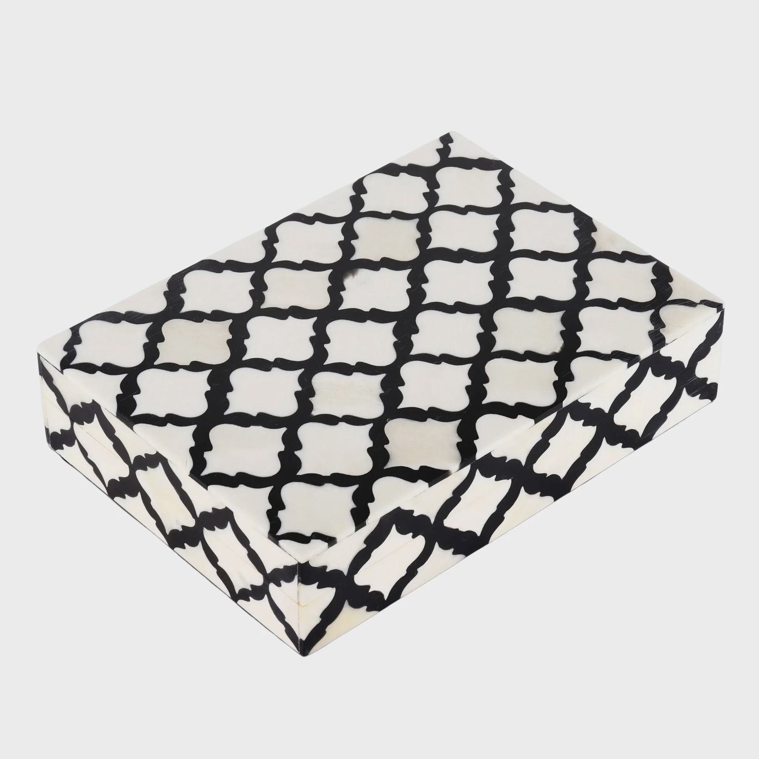 Black &amp; White Moroccan Box | 5" x 7"