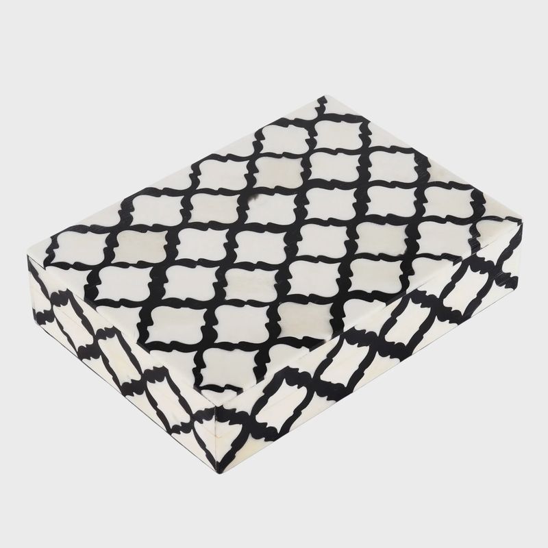 Black &amp; White Moroccan Box | 5" x 7"