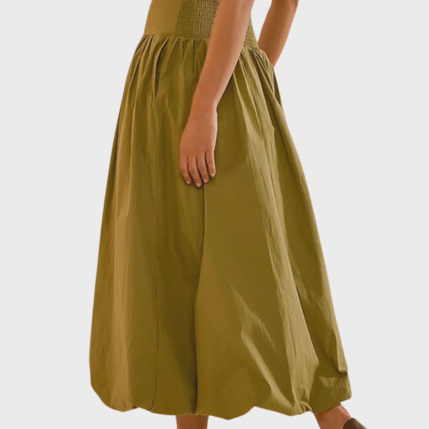 Solid Color Wide Waistband Skirt | Palm