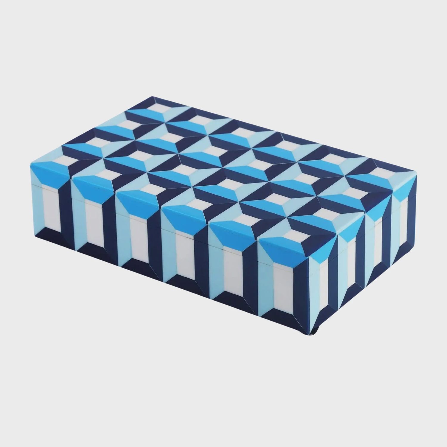 Modern Blue, Black &amp; White Box | 10" x 6"