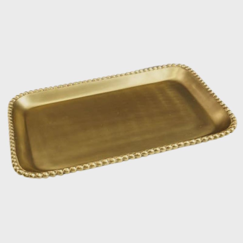 Gold Beaded Tray